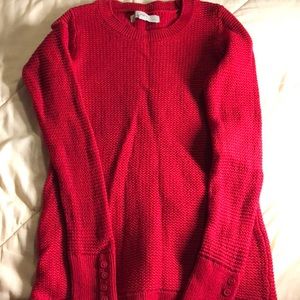Red soft knit sweater